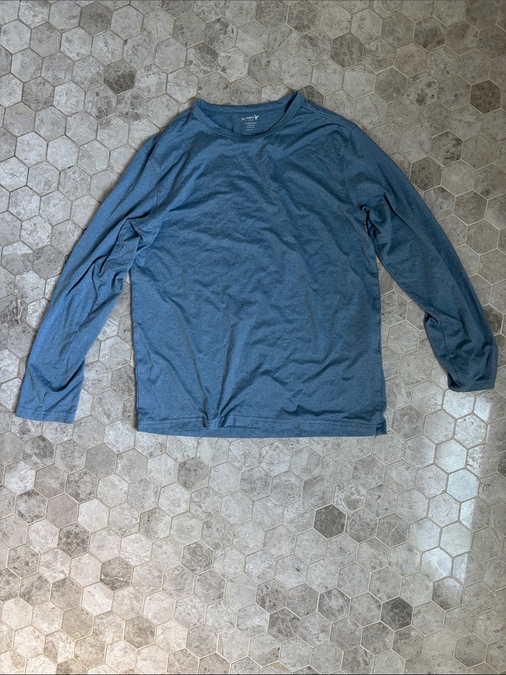Boy’s Tech Long Sleeve Crew Tee - Blue